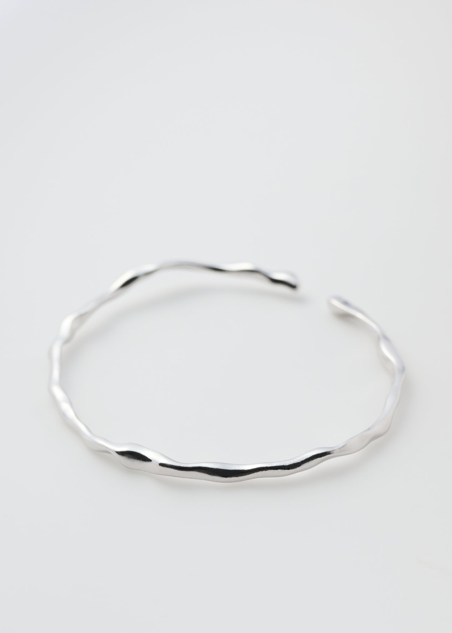 Silver Bangle Drop Bracelet