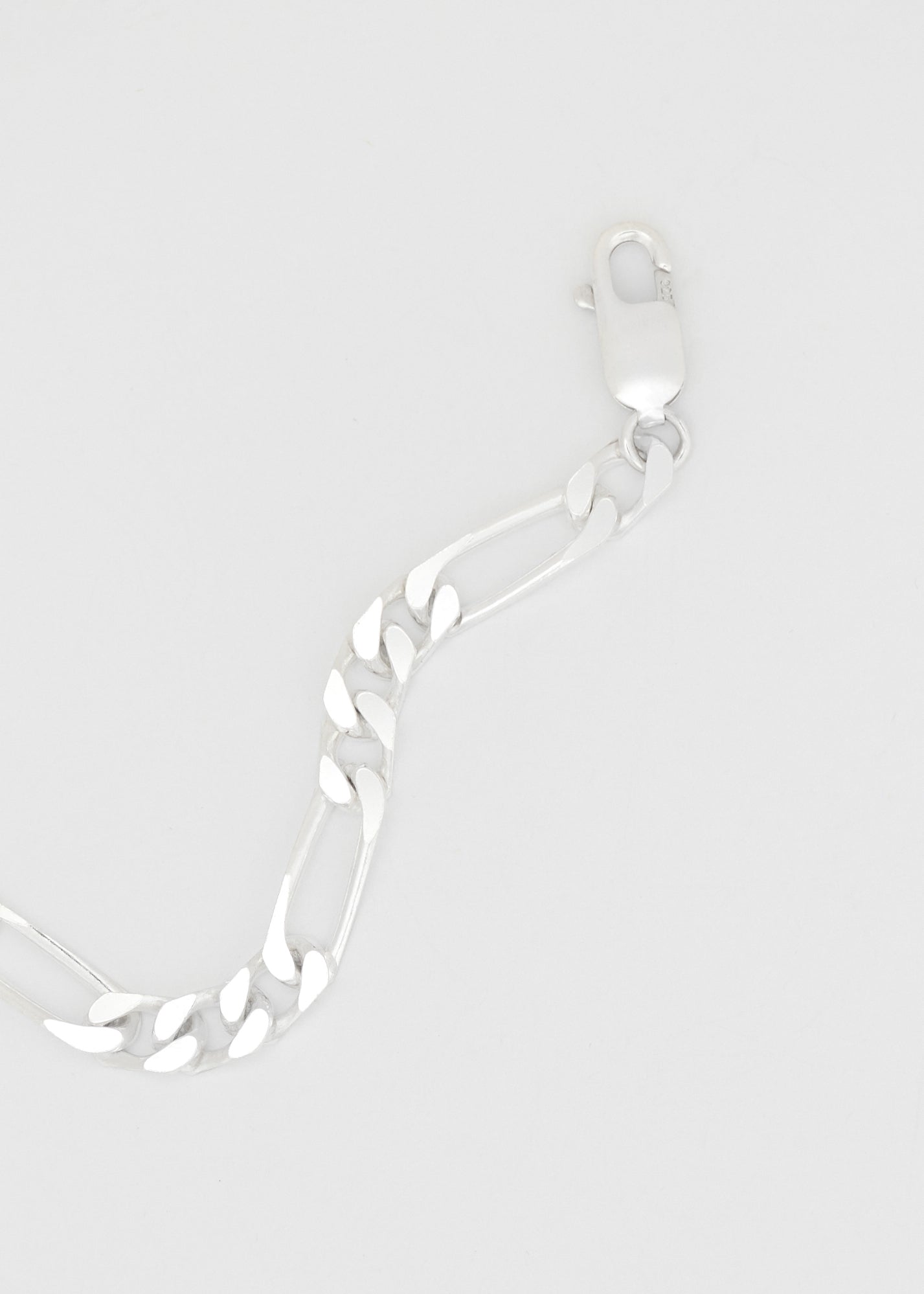 Silver Figaro Bracelet 7mm