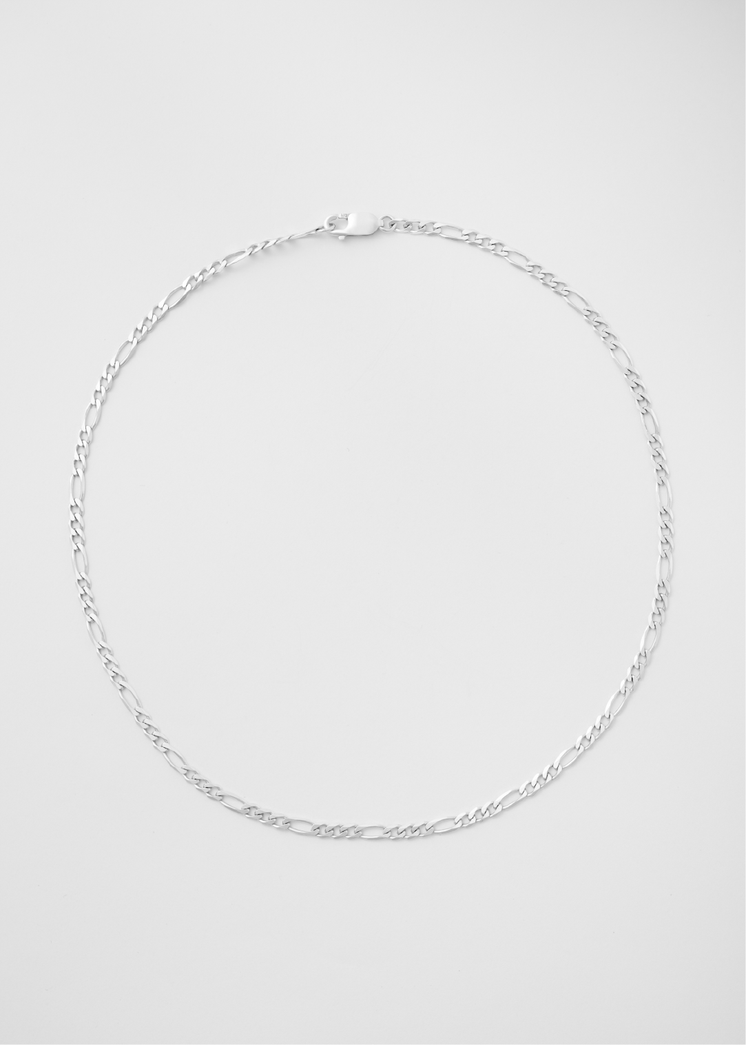 figaro silver necklace 3mm by sad