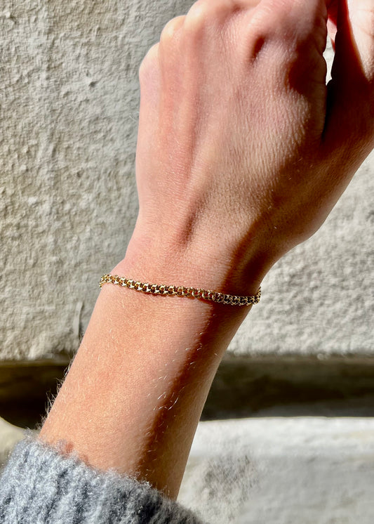 Gold Bismarck Bracelet 2mm