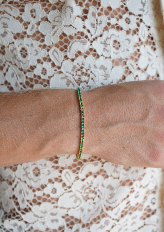 Green Gold Tennis Bracelet 2,5mm