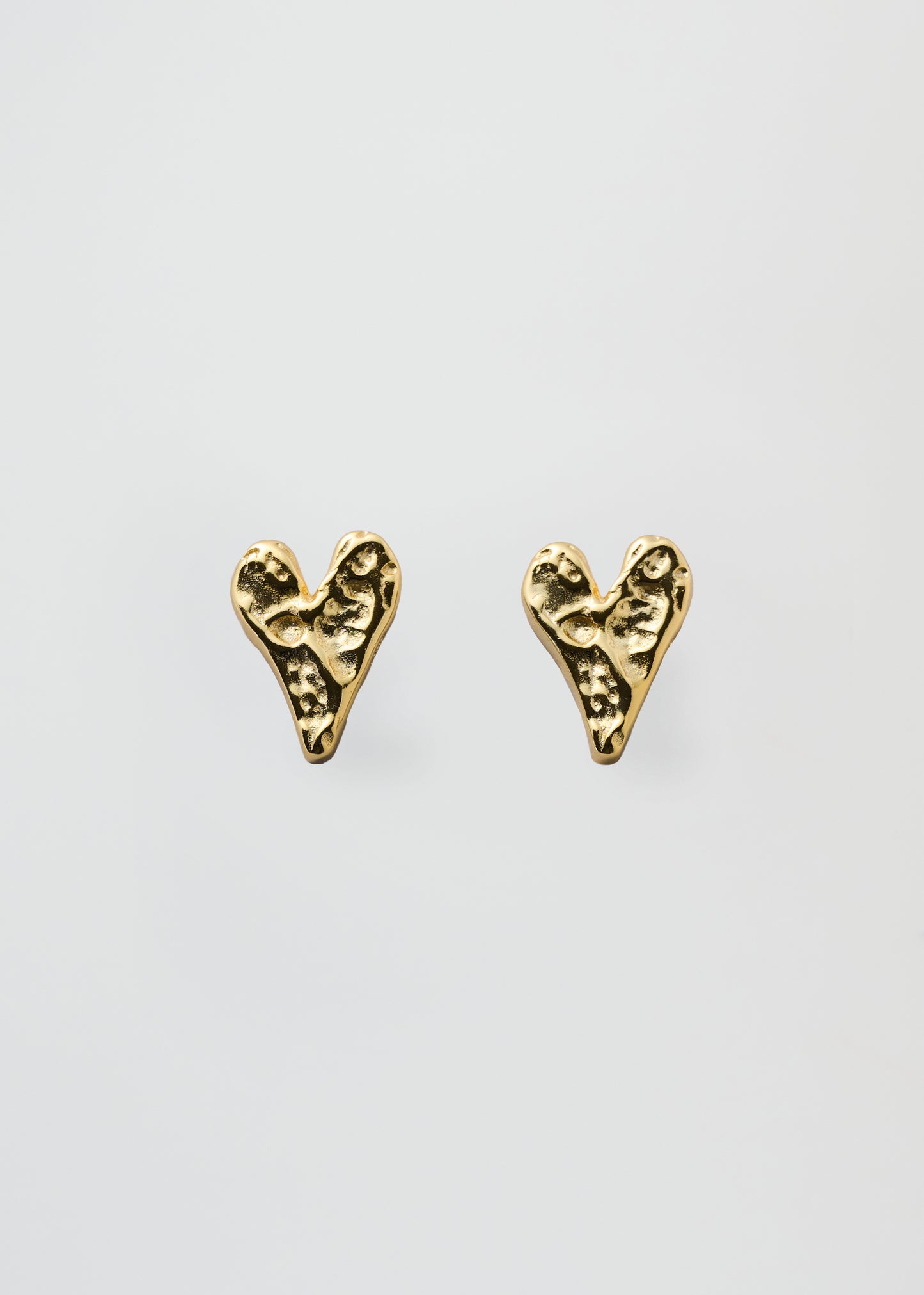 Heart Studs Gold