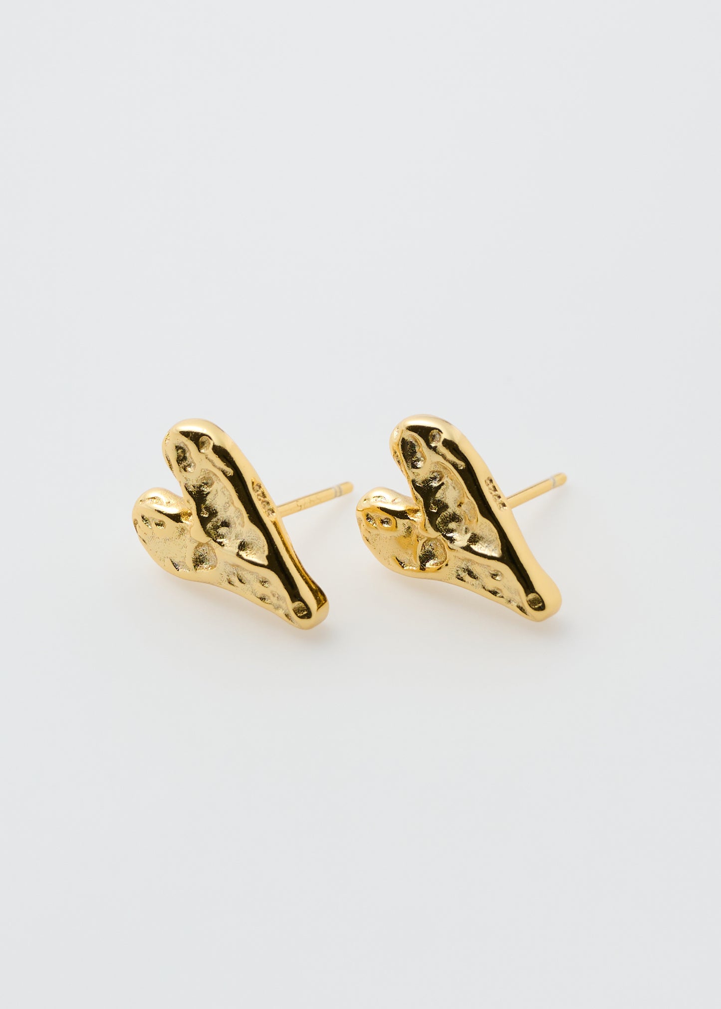 Heart Studs Gold