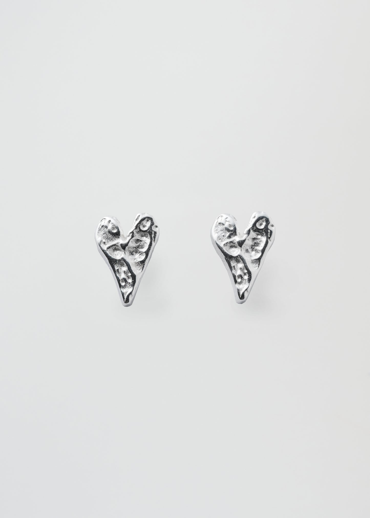 Heart Studs Silver