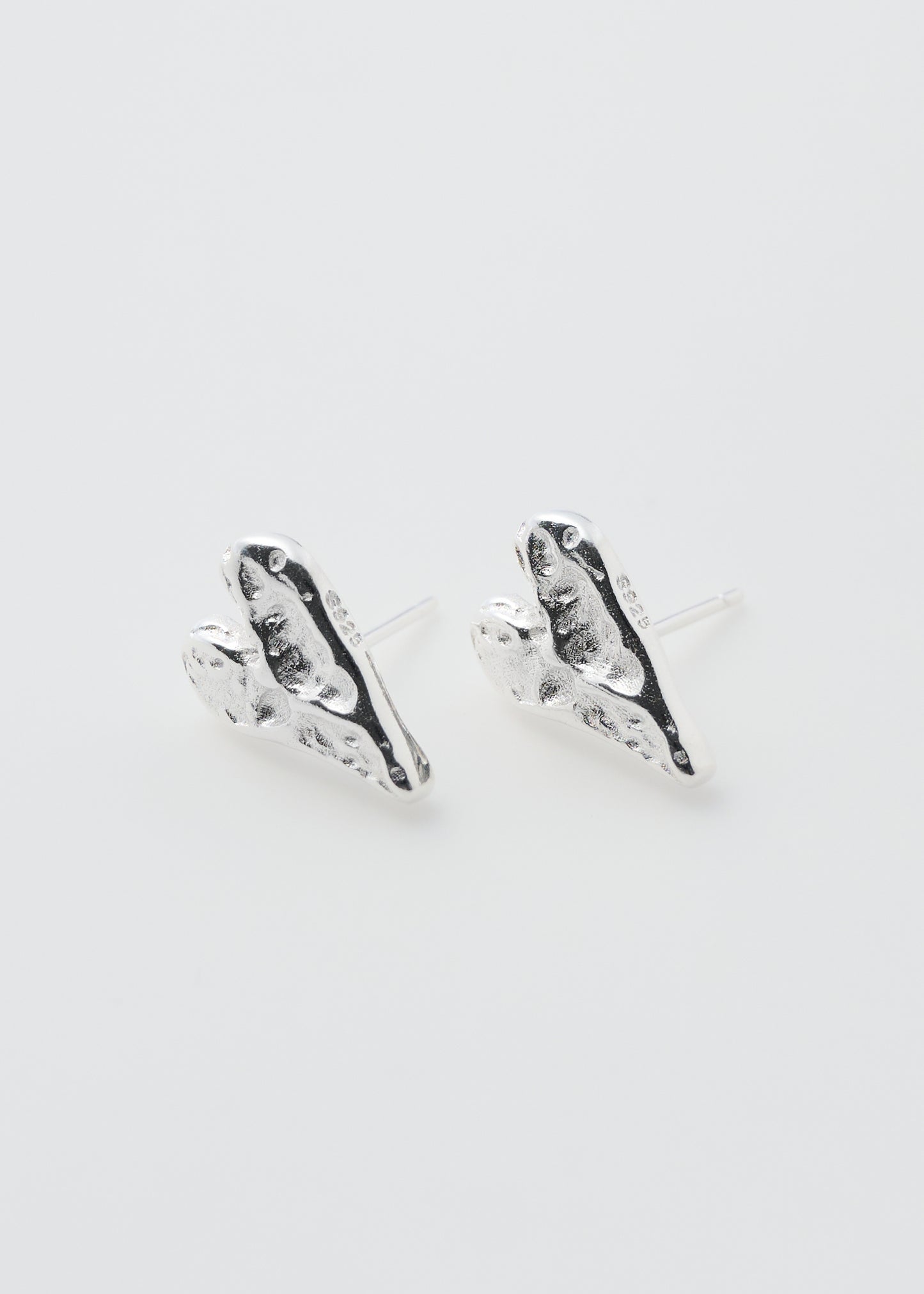 Heart Studs Silver