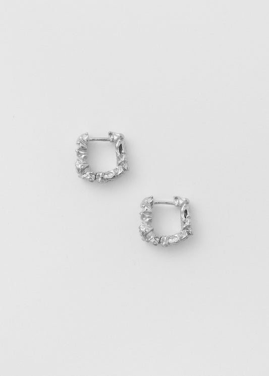 Honeycomb Earrings Silver