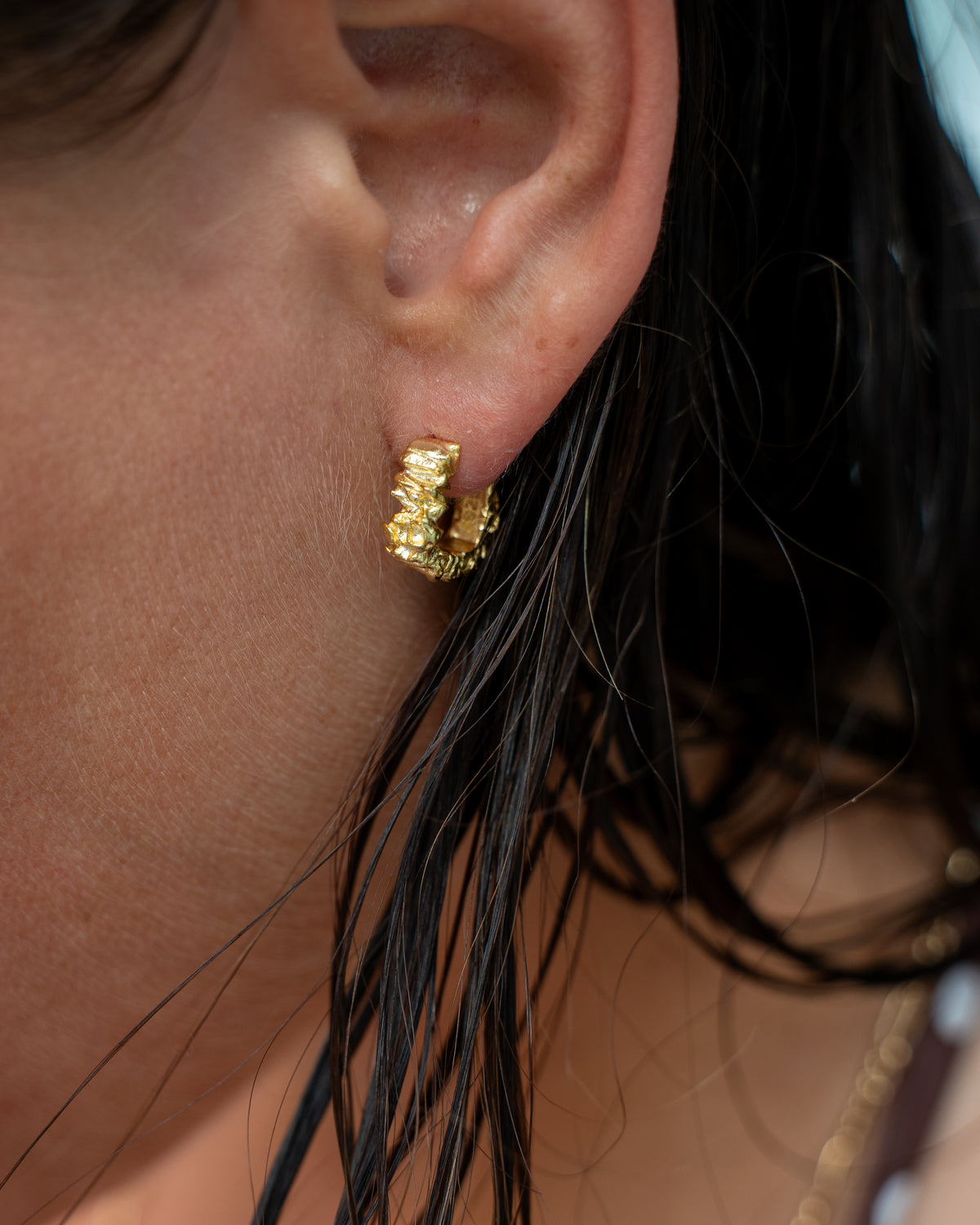 Honeycomb Earrings Gold