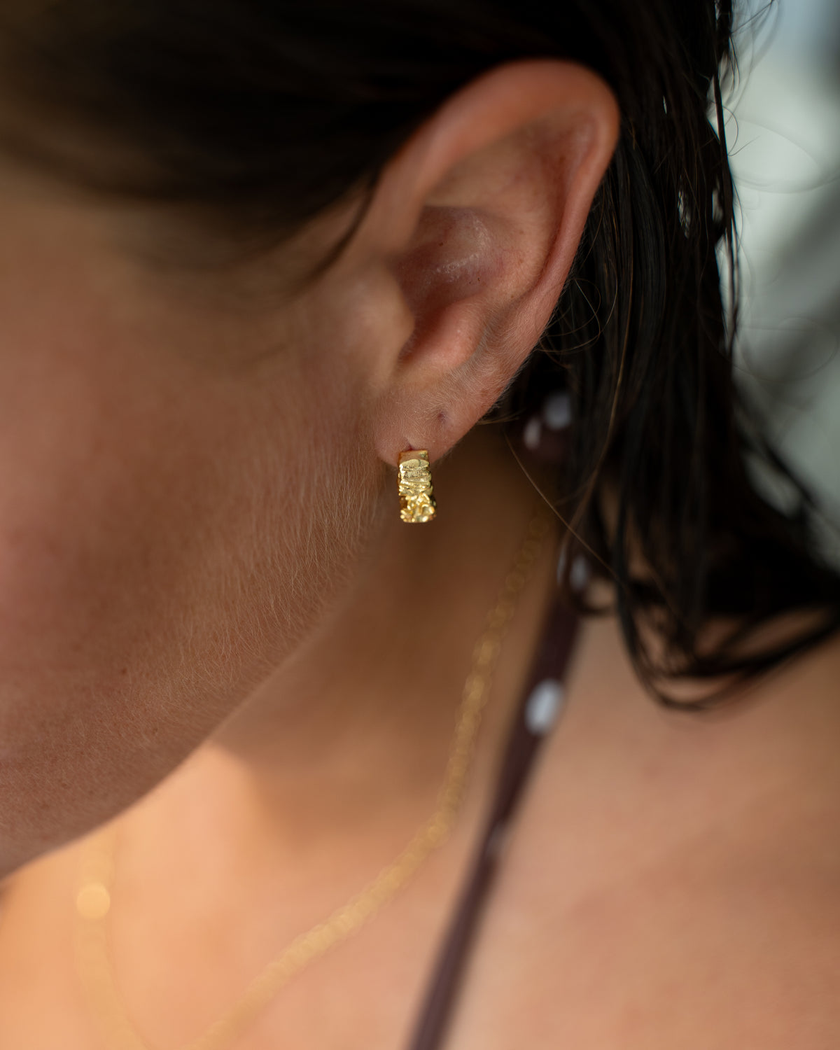 Honeycomb Earrings Gold