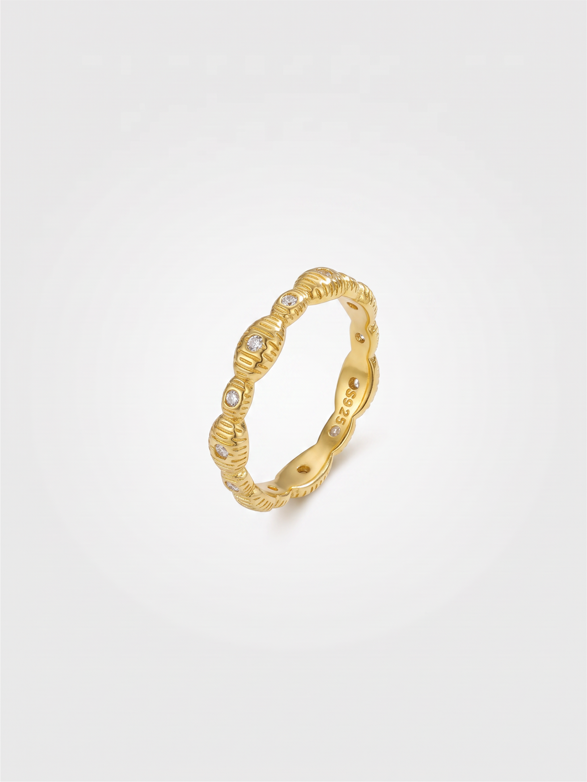 Irregular Eye Ring Silver