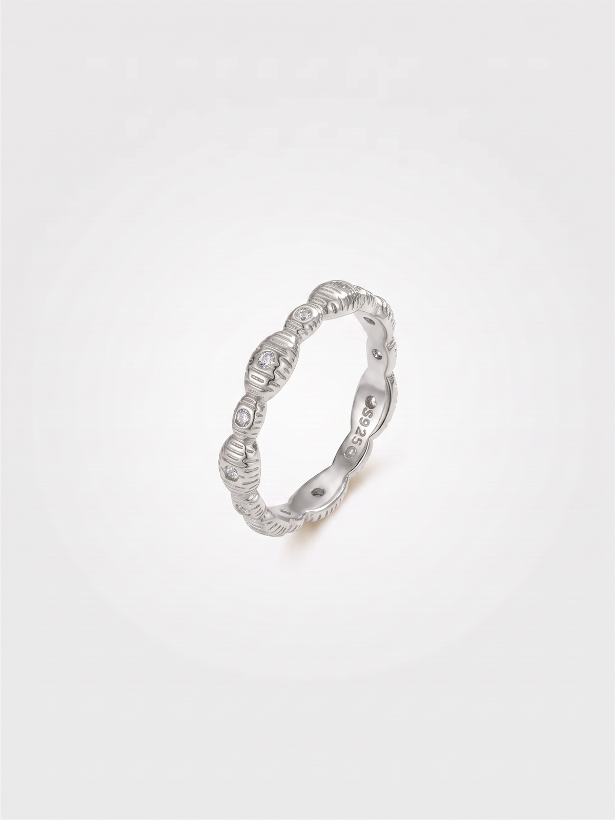Irregular Eye Ring Silver