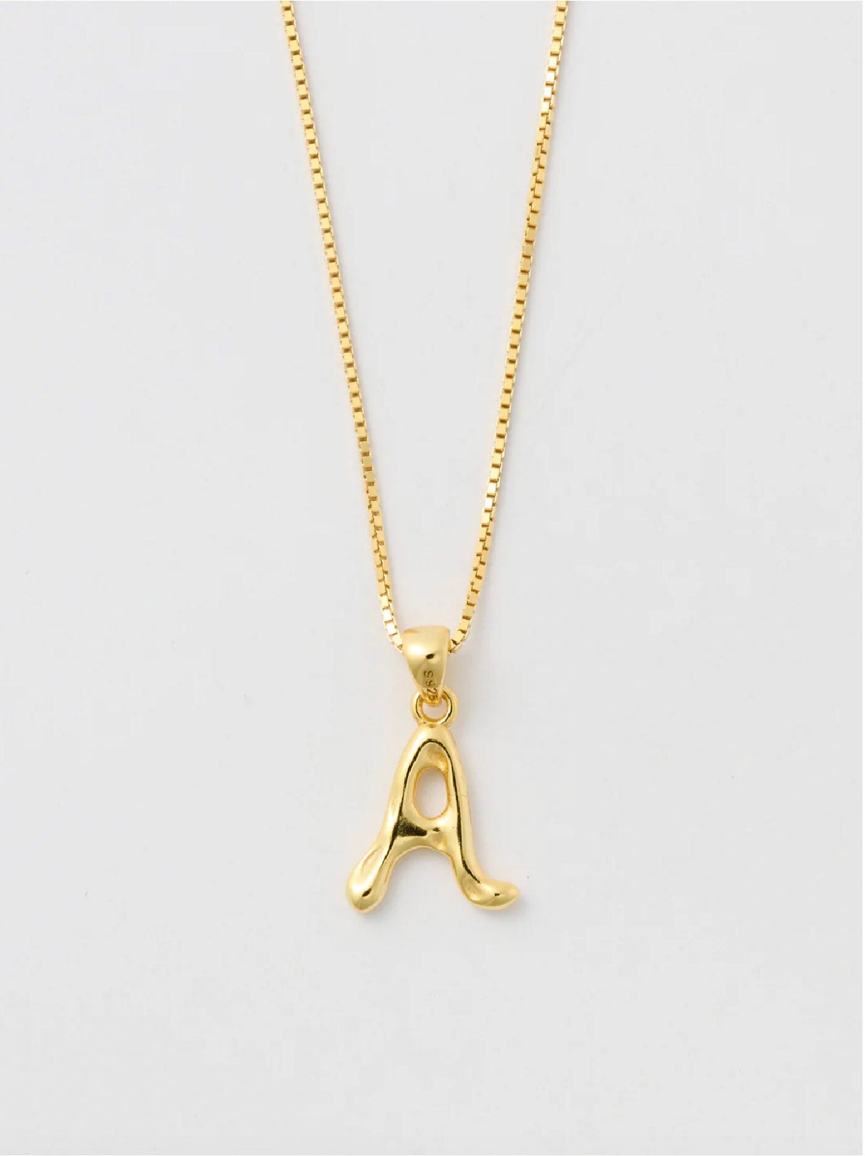 Abstract Letter Pendants Gold