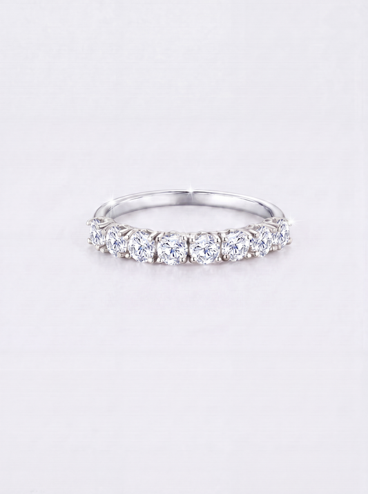 White Mossanite Ring