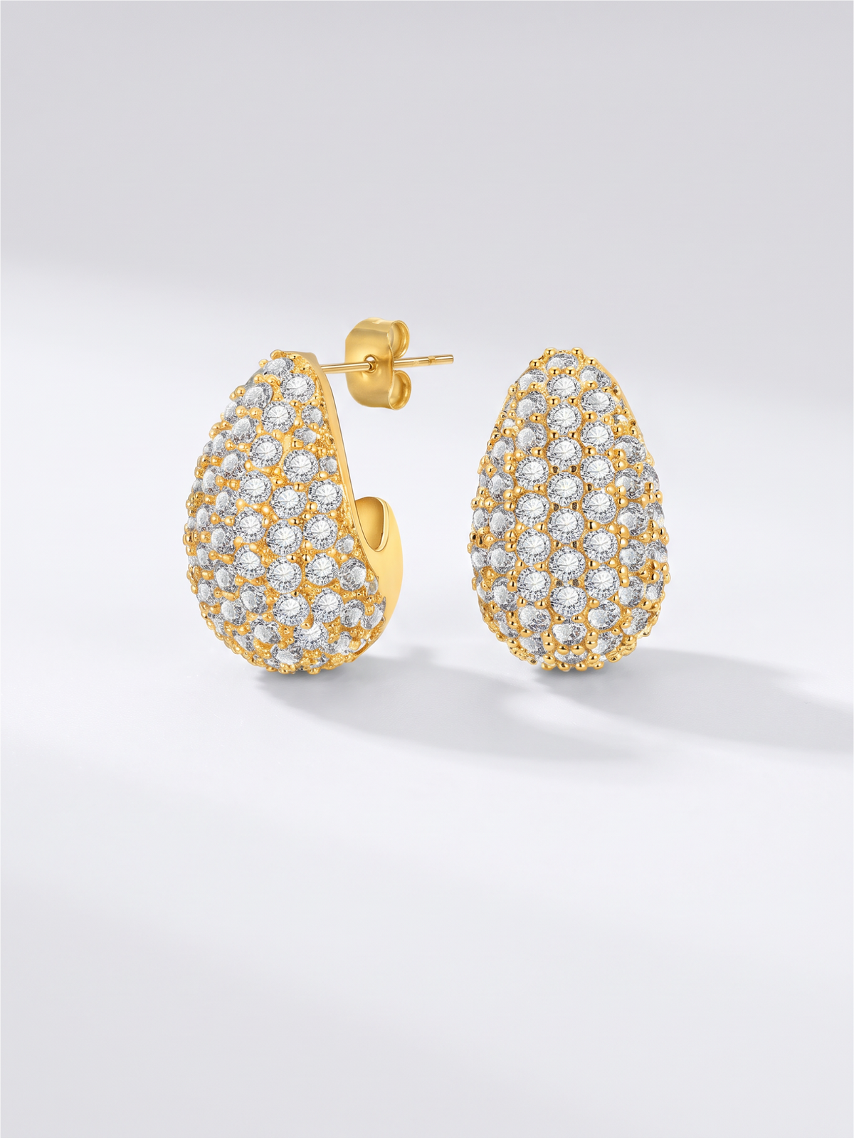 Pave Drop Earrings