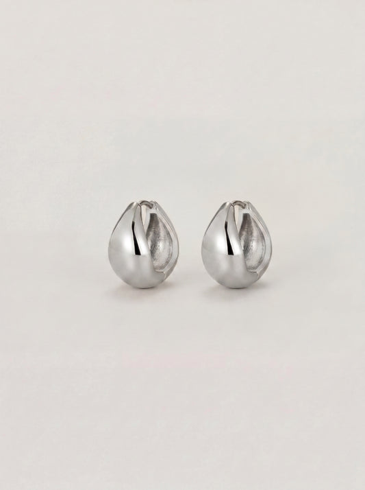 Chunky Drop Earrings Silver