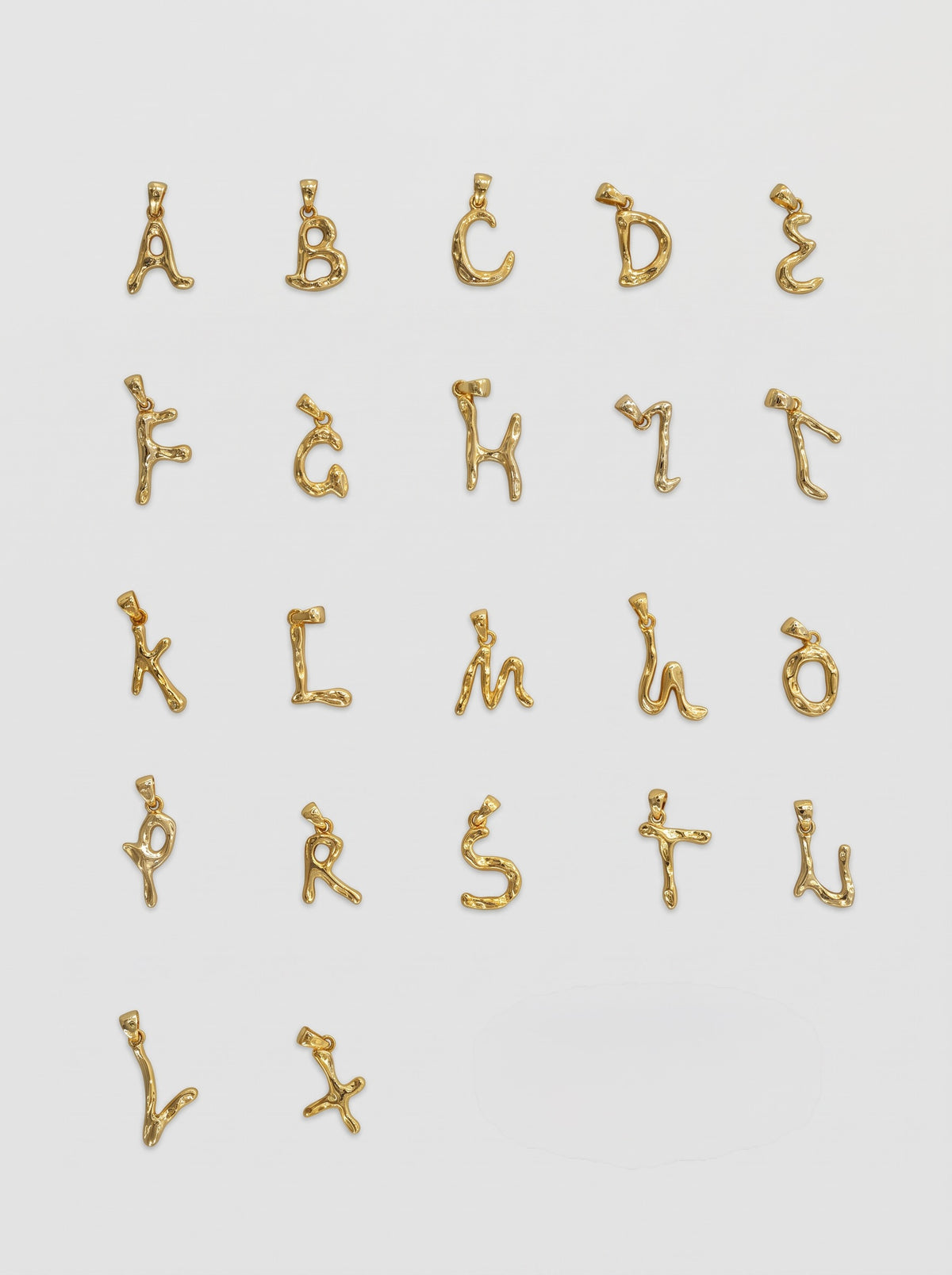 Maxi Letter Pendants Gold