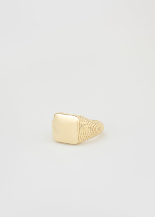 Gold Square Aura Signet