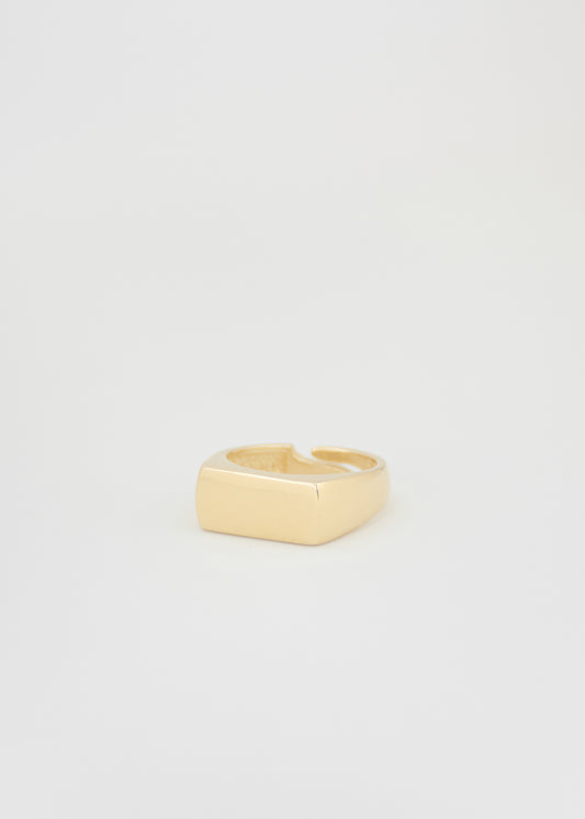 Gold Sleek Signet Ring