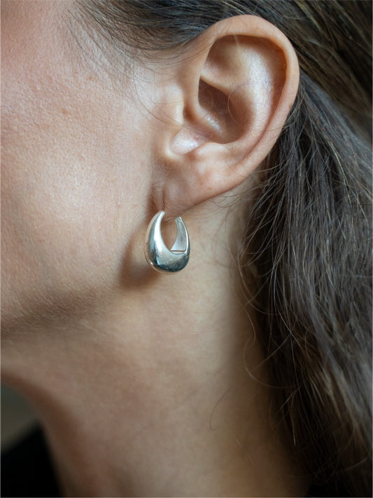 Chunky Premium Hoops Silver