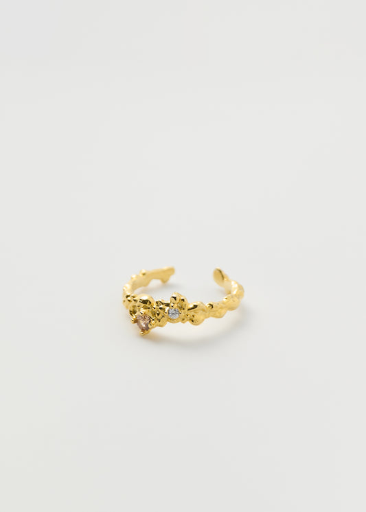 Warped Champagne Ring Gold