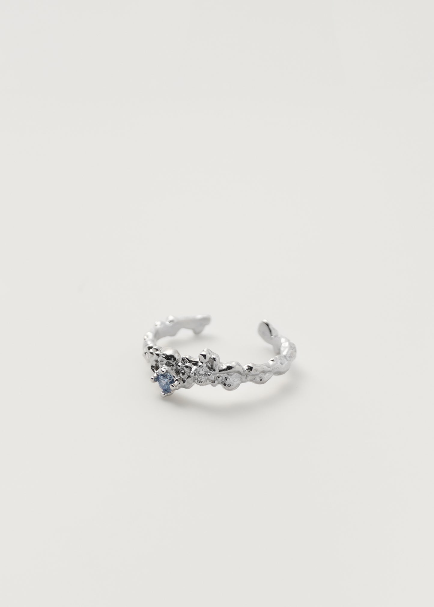 Warped Blue Ring Silver