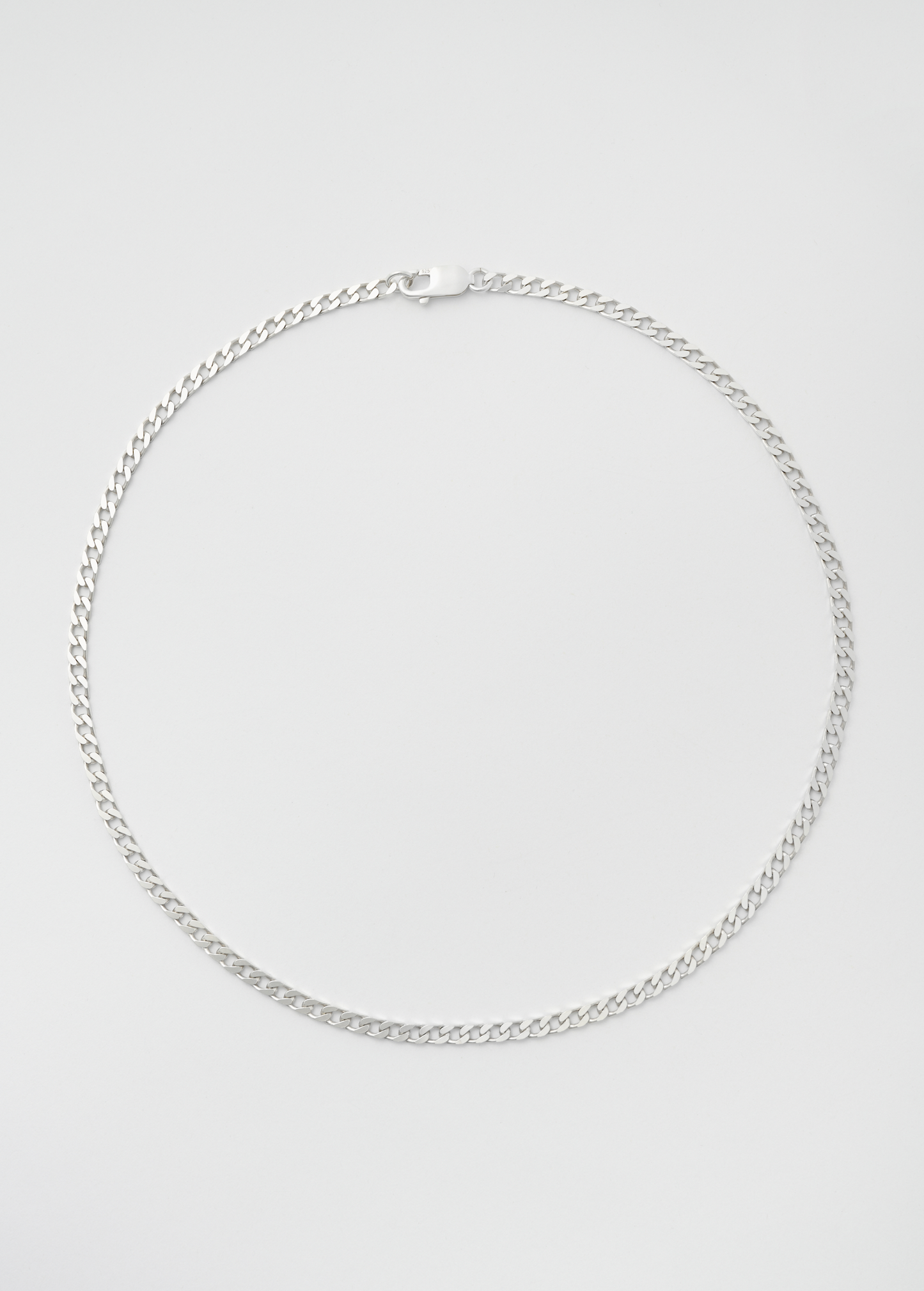 Silver Pansar Necklace 4mm