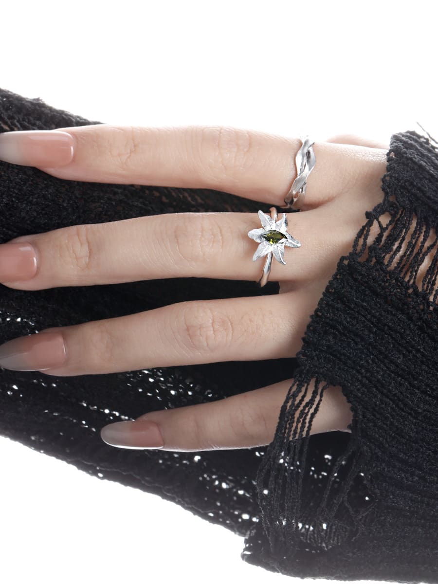 Moth Star Ring