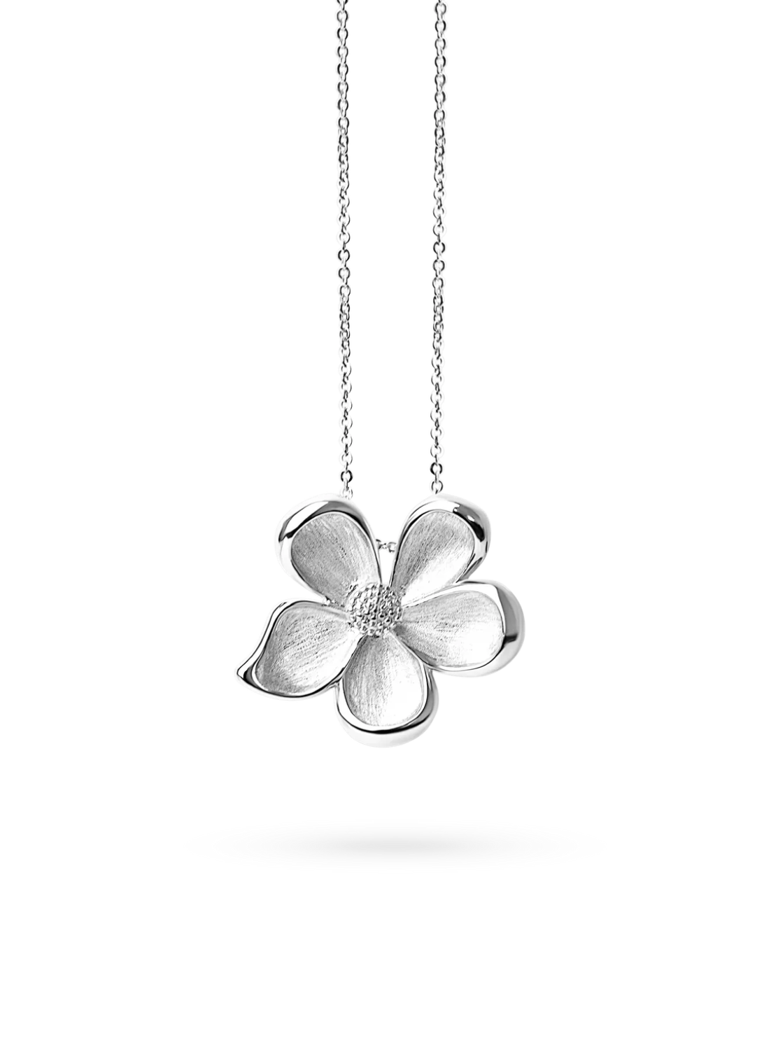 Maxi Flower Necklace Silver