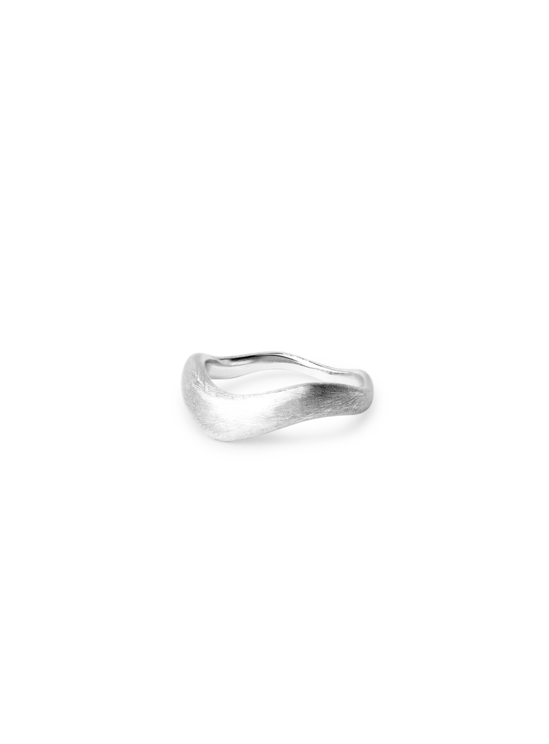 Brushed Waver RIng Silver