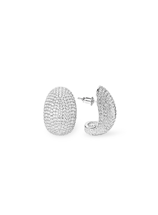 Luxe Chunky Earrings Silver