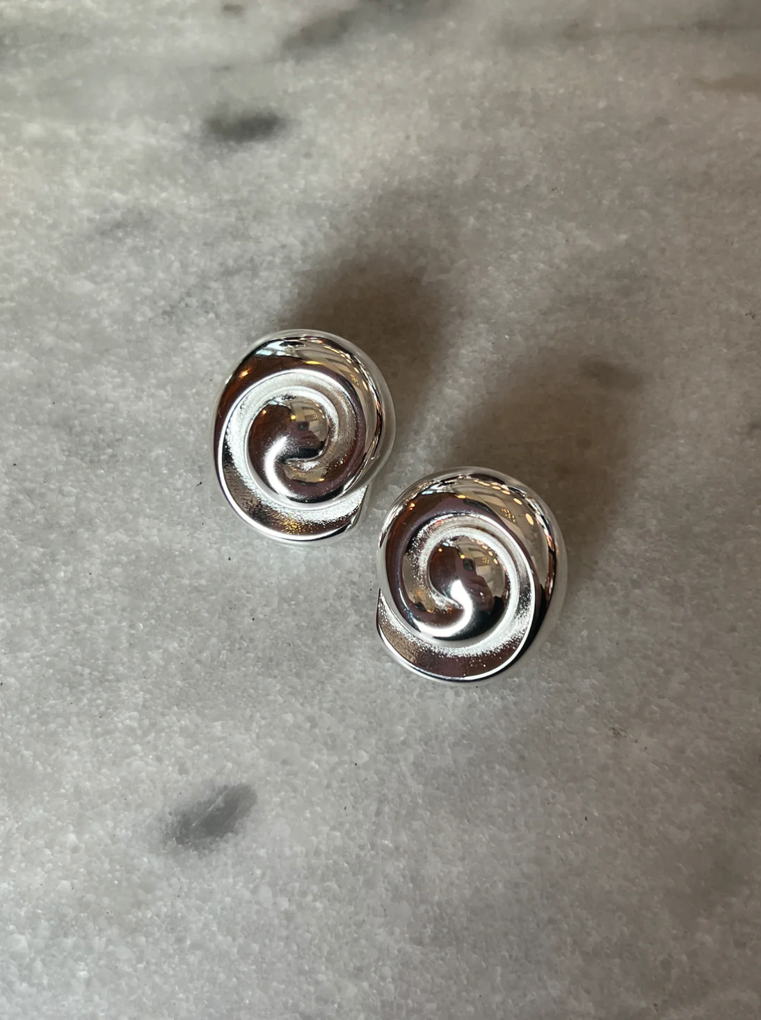 Swirl Earrings Silver