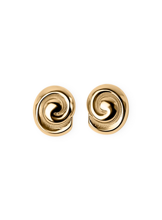 Swirl Earrings Gold