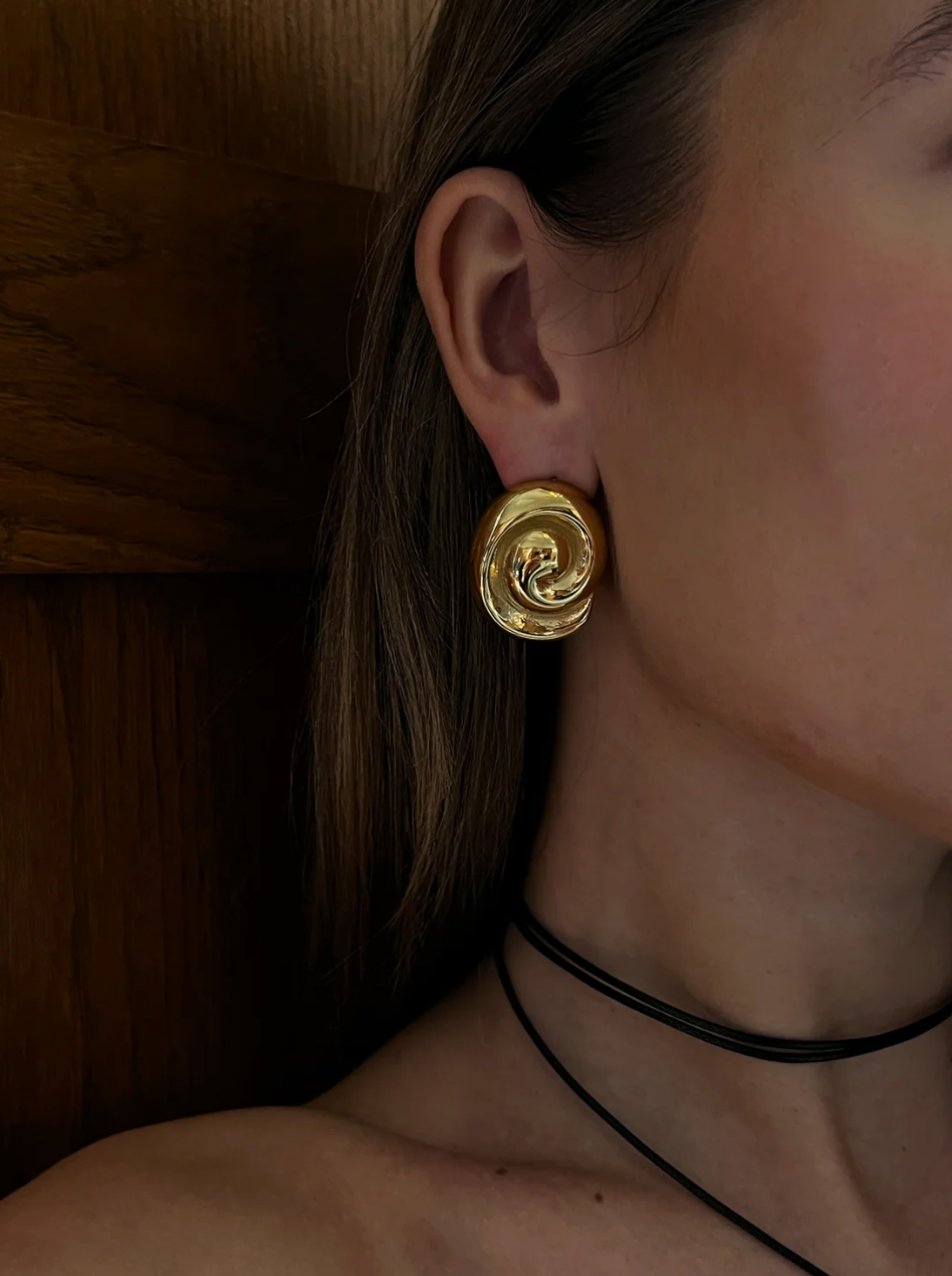 Swirl Earrings Gold