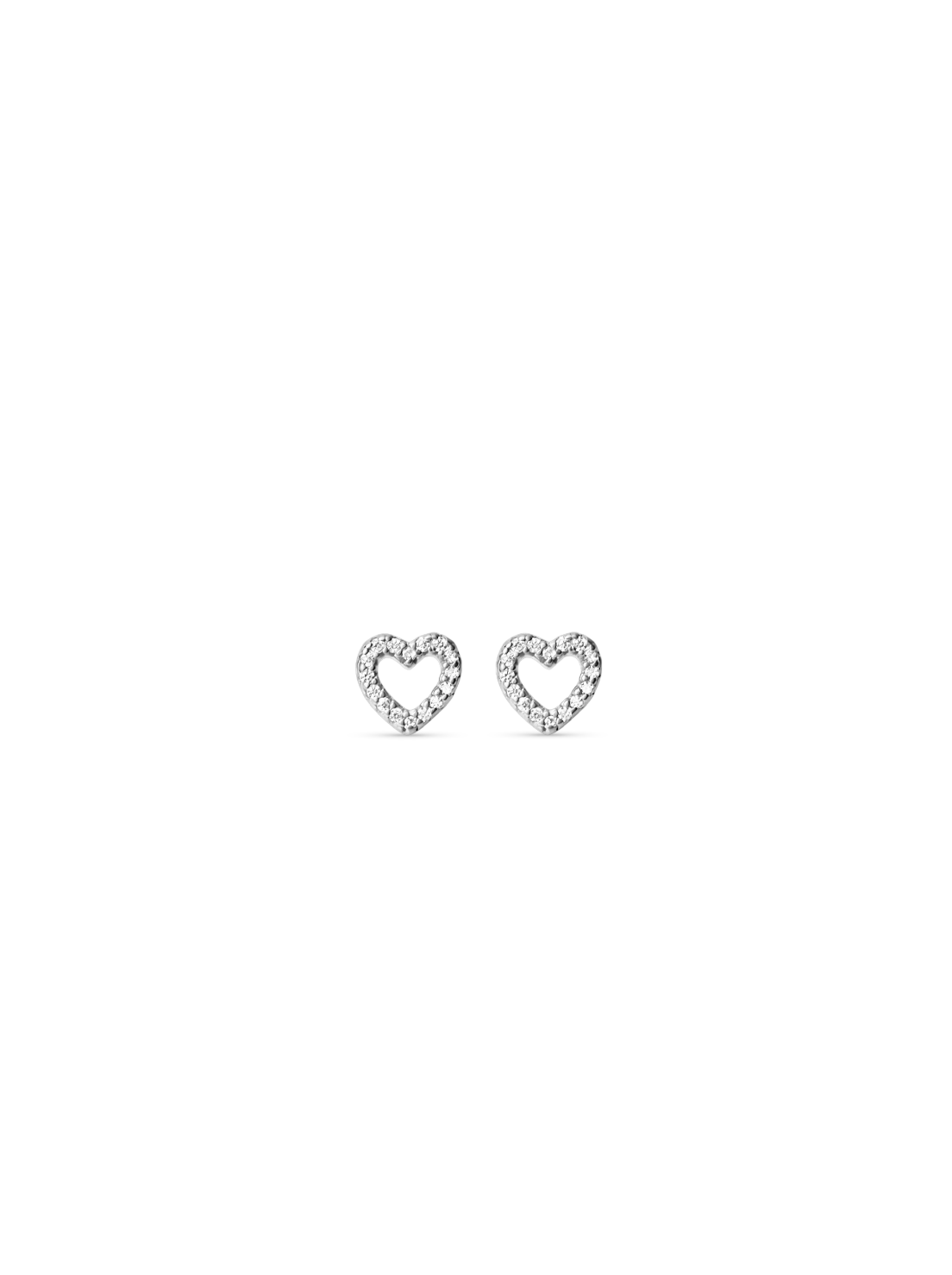 Zirconia Heart Studs