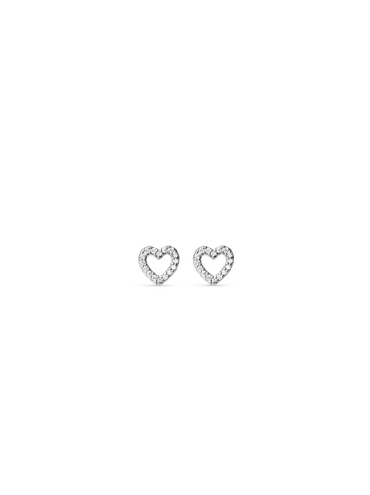 Zirconia Heart Studs