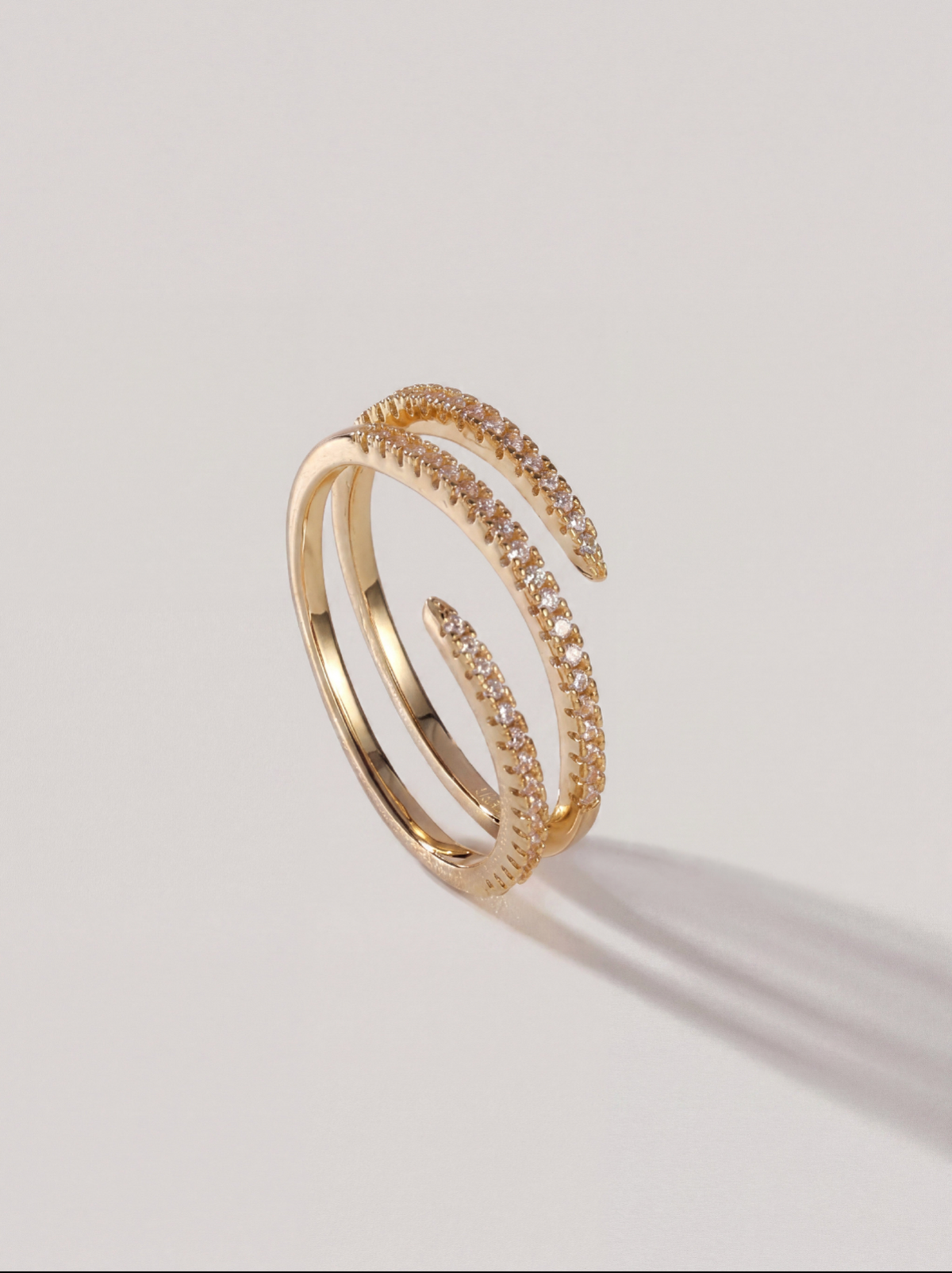 Triple Zirconia Ring Silver