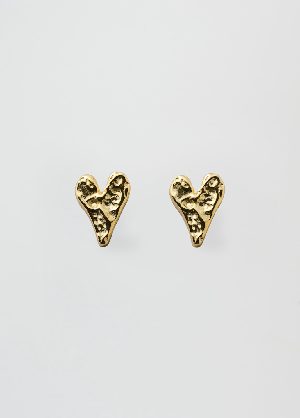 Heart Studs Gold