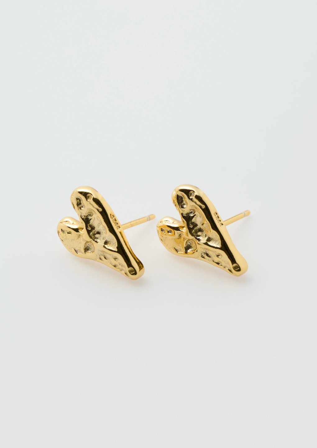 Heart Studs Gold