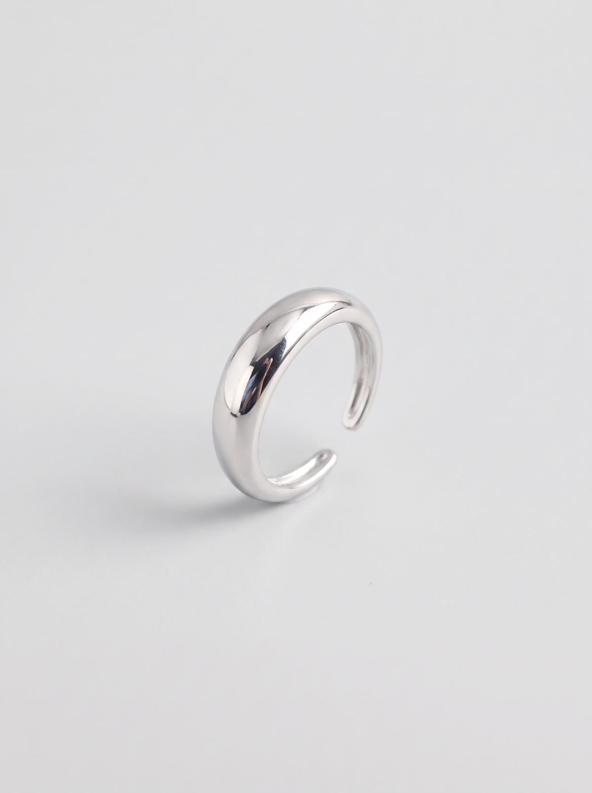Sleek Dome Ring Silver