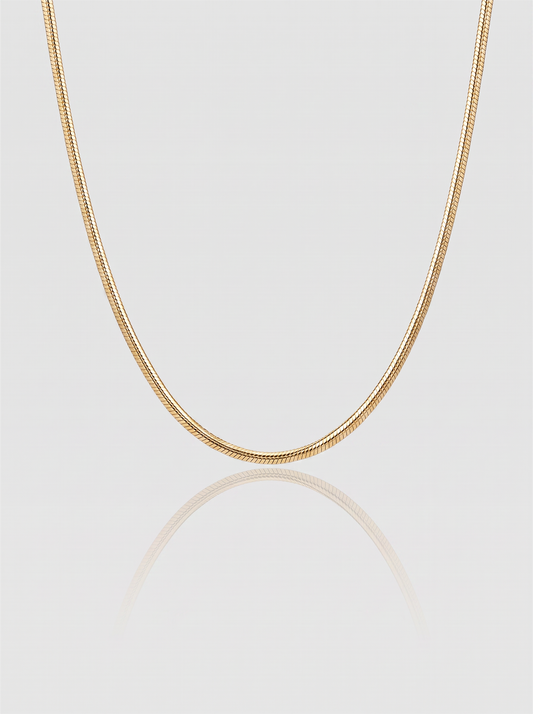 Thin Snake Necklace Gold