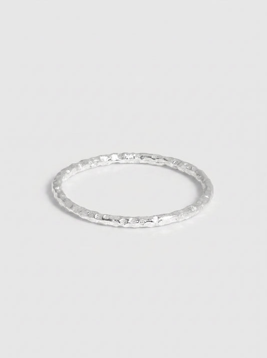 Thin Hammered Ring