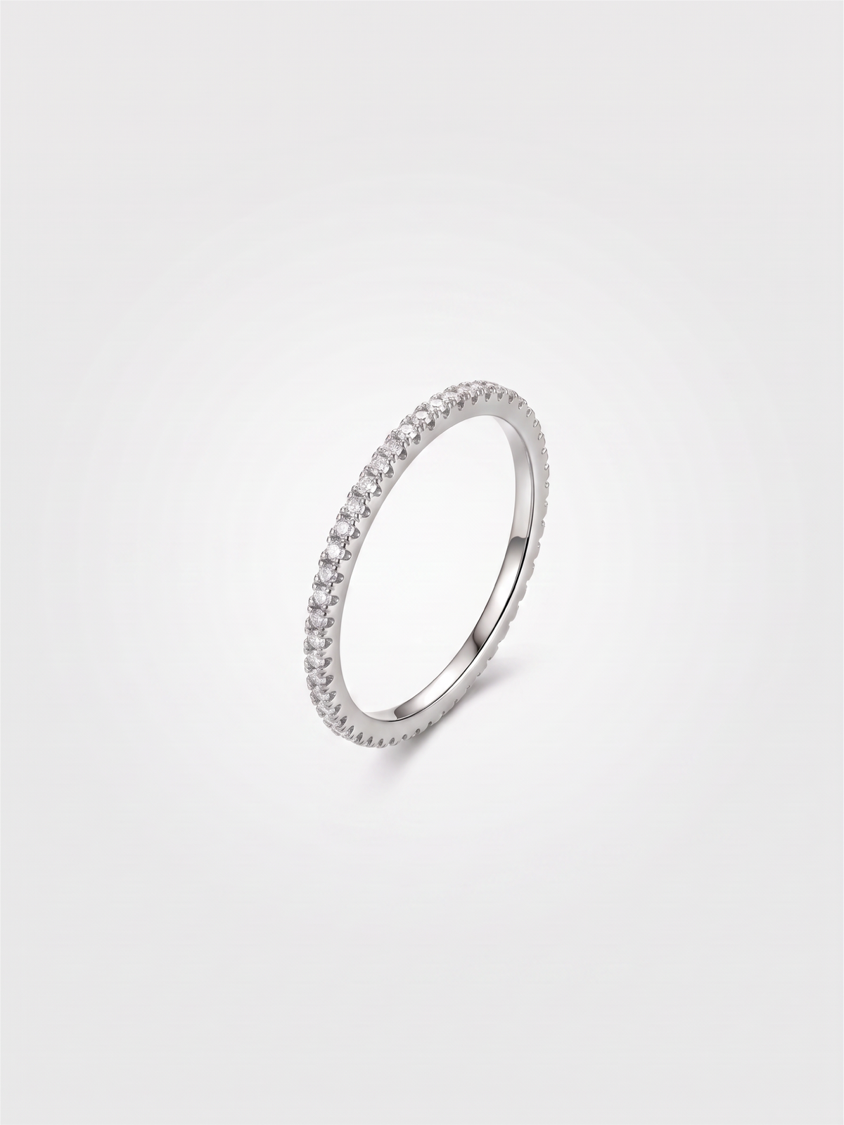 Thin Zirconia Ring Silver