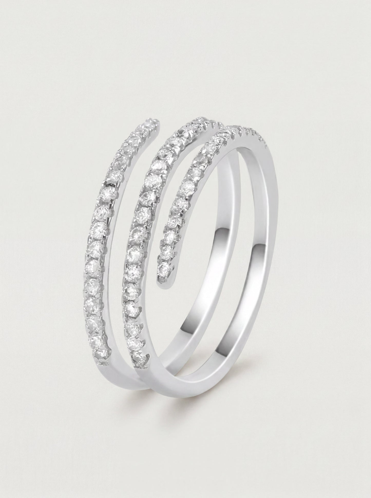 Triple Zirconia Ring Silver