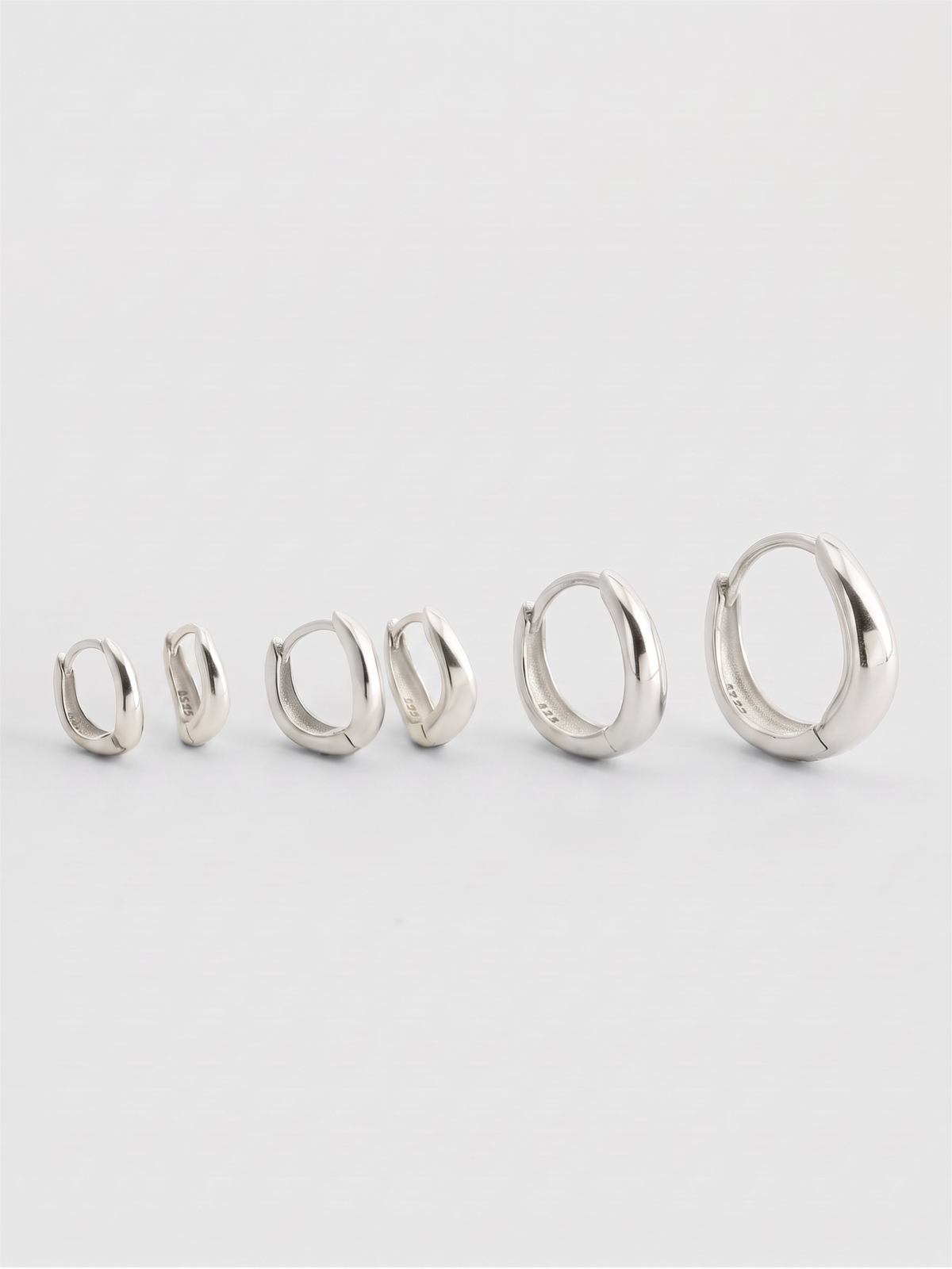 Wavy Hoops Silver