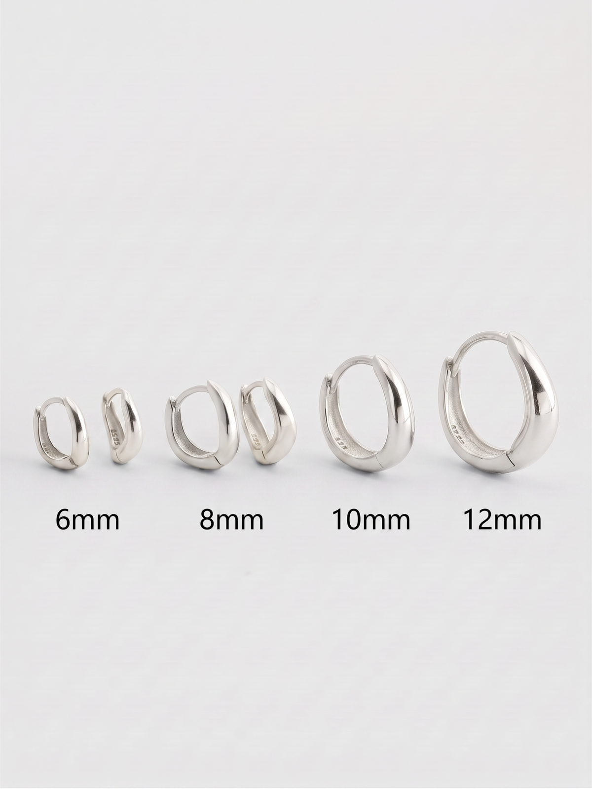 Wavy Hoops Silver