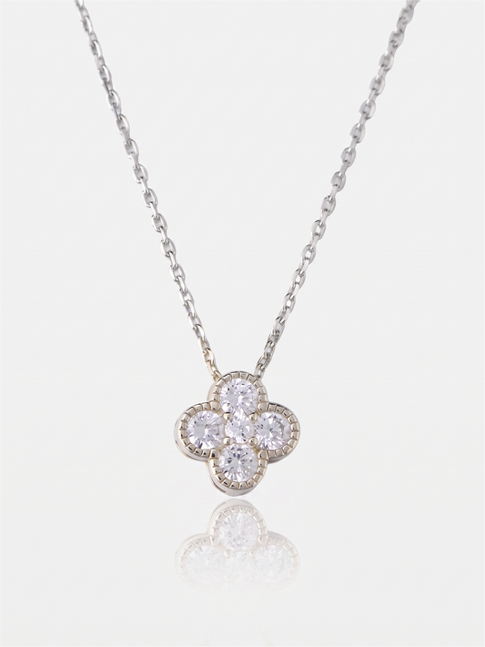 Zirconia Pendant Necklace Silver