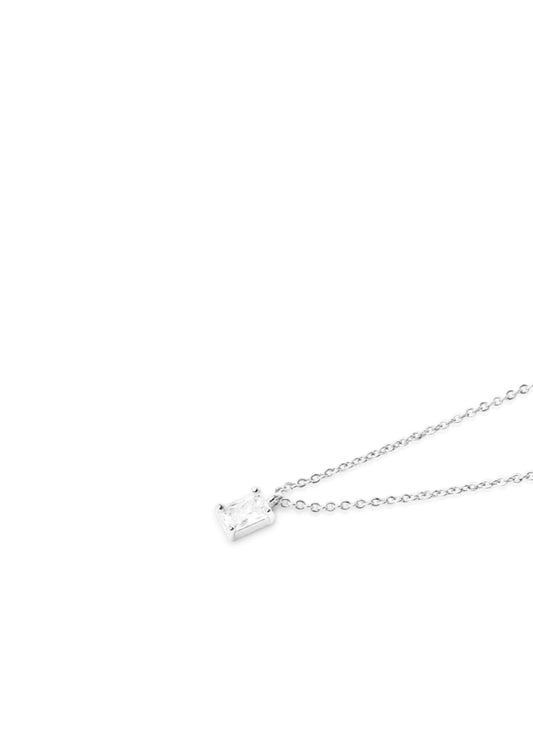 Baguette Necklace Silver