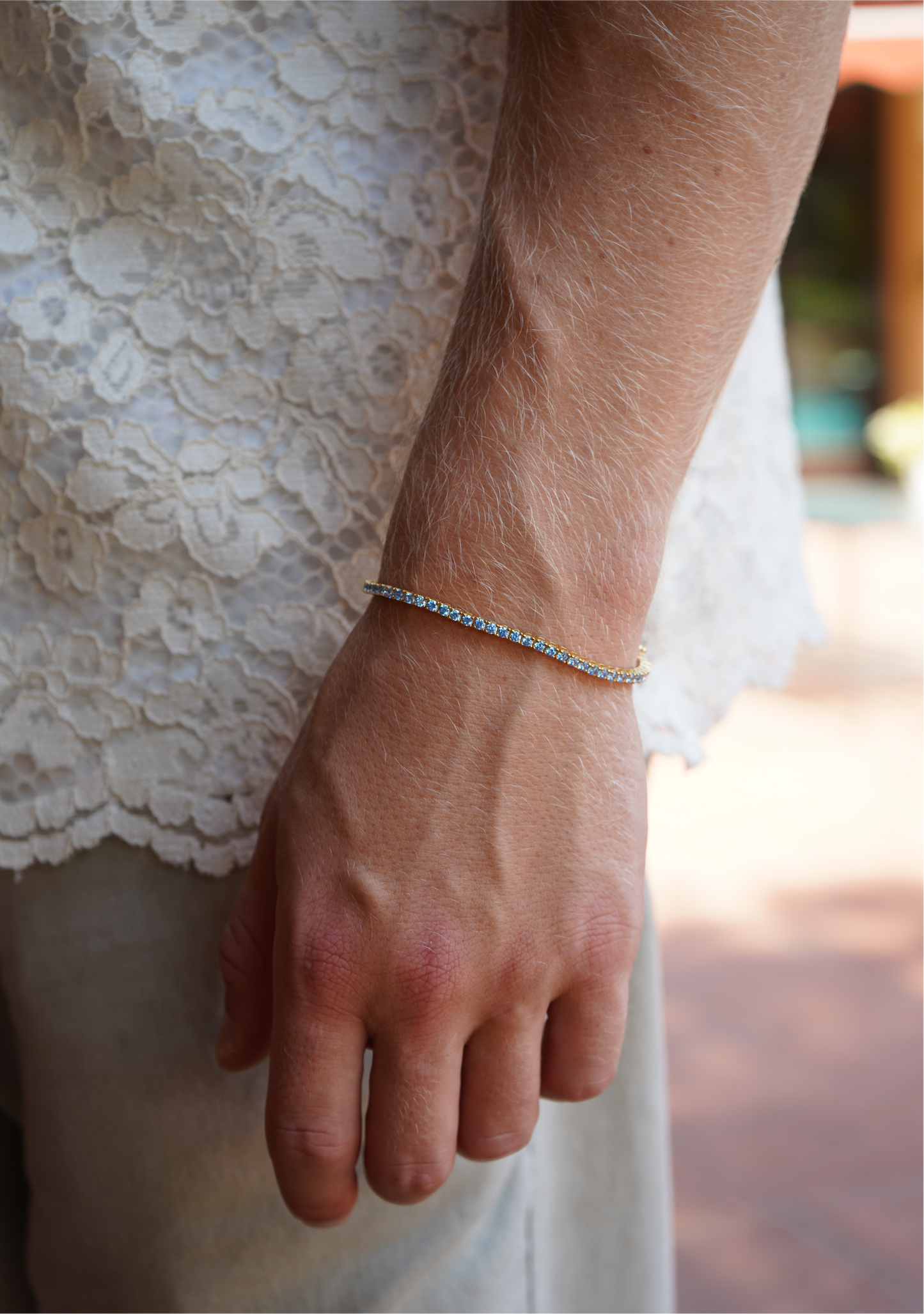 Blue Gold Tennis Bracelet 2,5mm