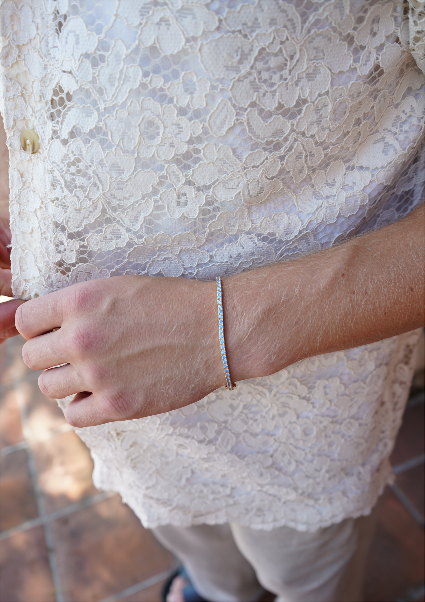 Blue Gold Tennis Bracelet 2,5mm