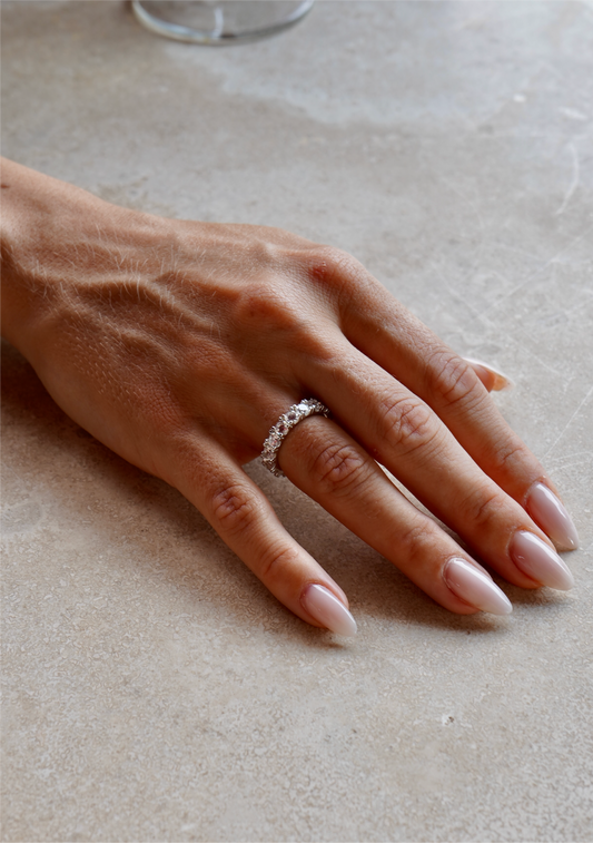 Bold Zirconia Ring Silver