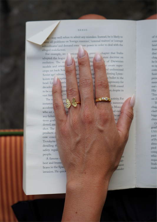 Adjustable Butterfly Ring